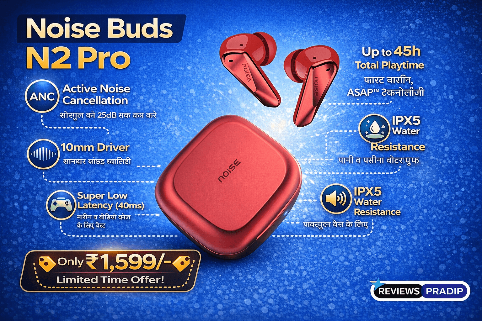 Noise Buds N2 Pro Truly Wireless ANC Earbuds | Official Specs + Best Deals