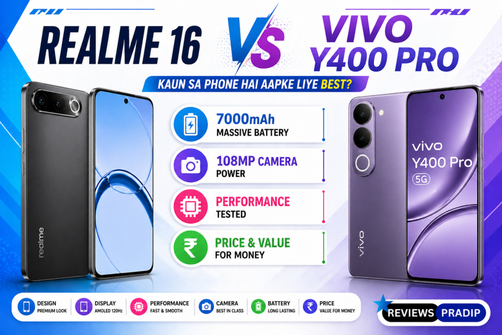 Realme 16 5G vs Vivo Y400 Pro 5G comparison - Who is Best Smartphone 2026 ?