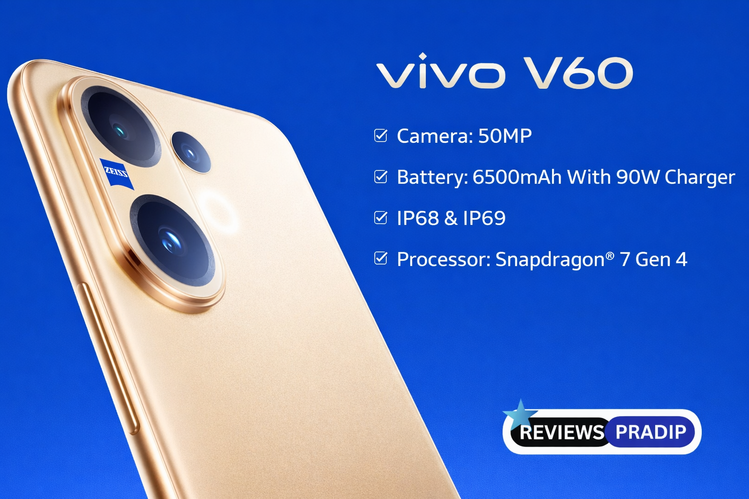 Vivo V60 5G Review – Best कैमरा, दमदार परफॉर्मेंस और प्रीमियम डिज़ाइन वाला स्मार्टफोन!