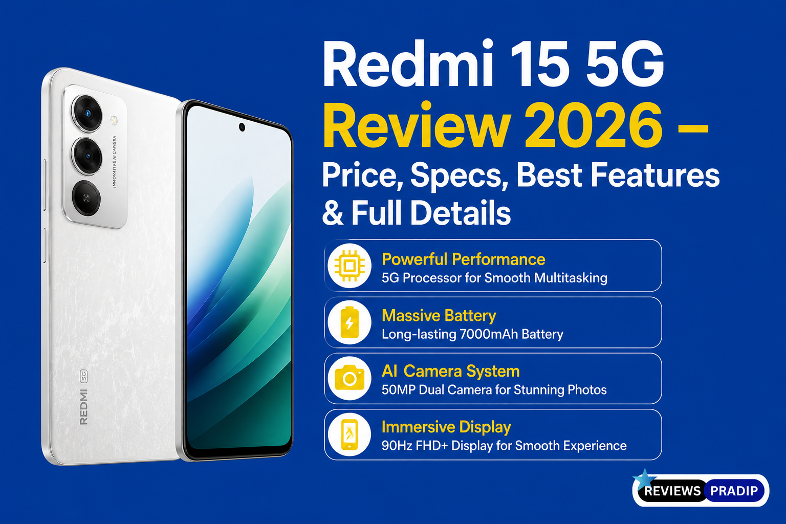 Redmi 15 5G Review 2026 – Price, Specs, Best Features & Full Details