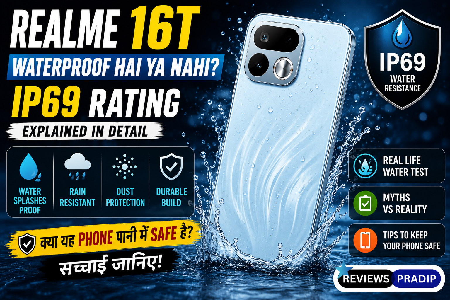 Home 2 Realme 16T Waterproof Hai Ya Nahi? IP69 Rating Explained: