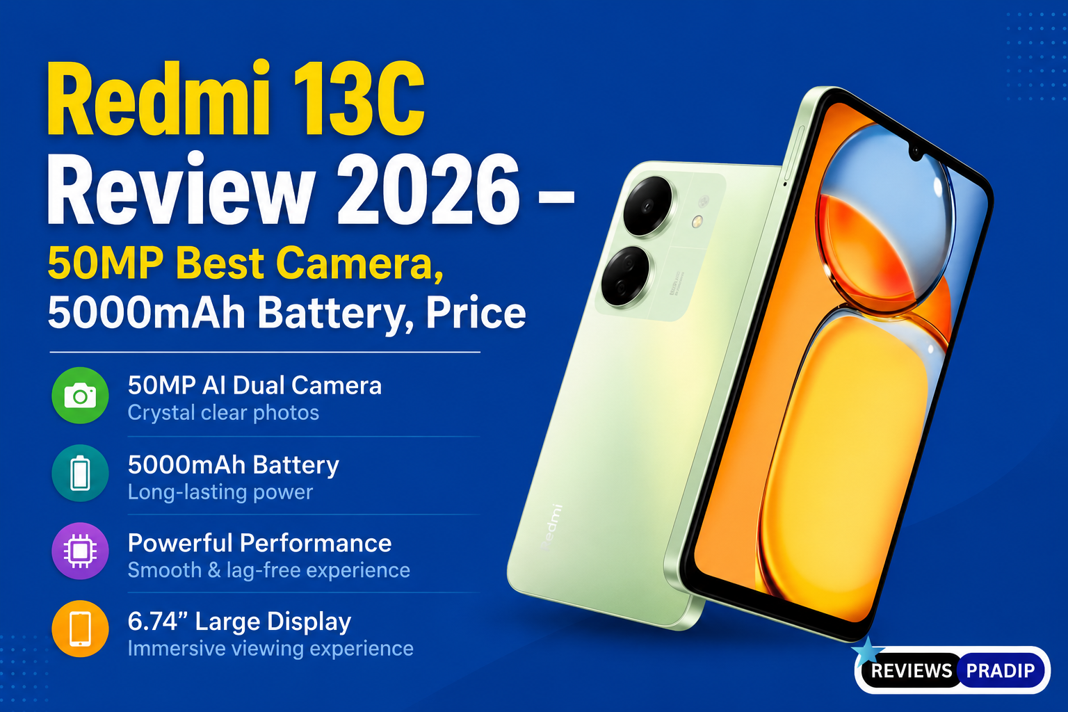 Home 10 Redmi 13C Review 2026 – 50MP Best Camera, 5000mAh Battery, Price!
