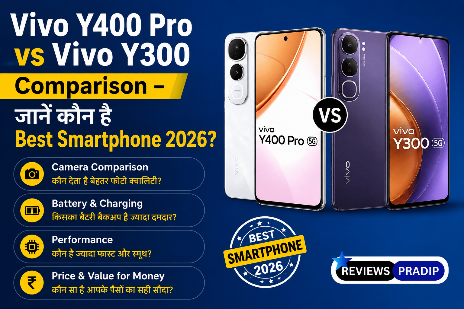 Vivo Y400 Pro vs Vivo Y300 Comparison – जानें कौन है Best Smartphone 2026? 1 vivo y400 pro vs vivo y300 comparison