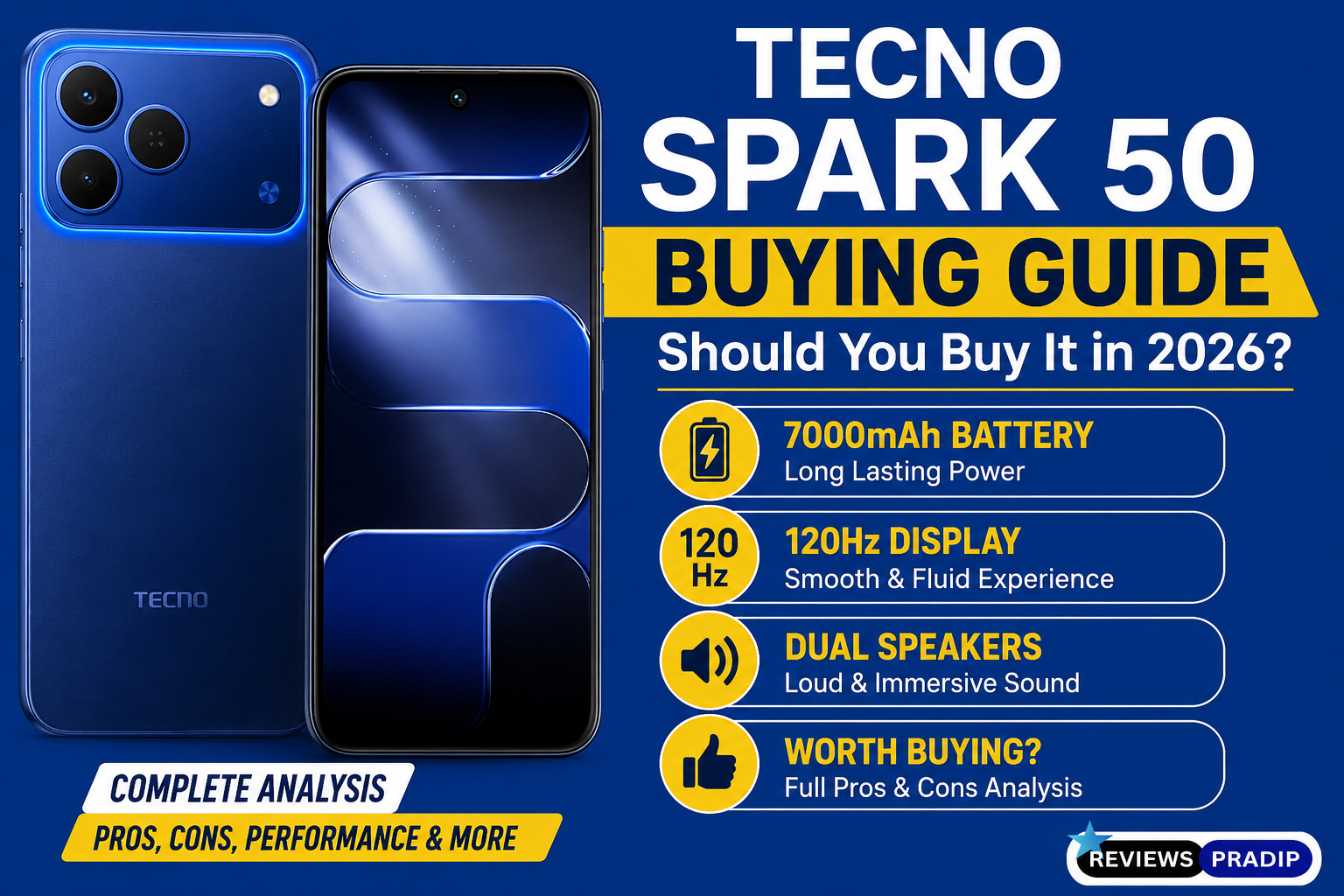 tecno spark 50 buying guide image