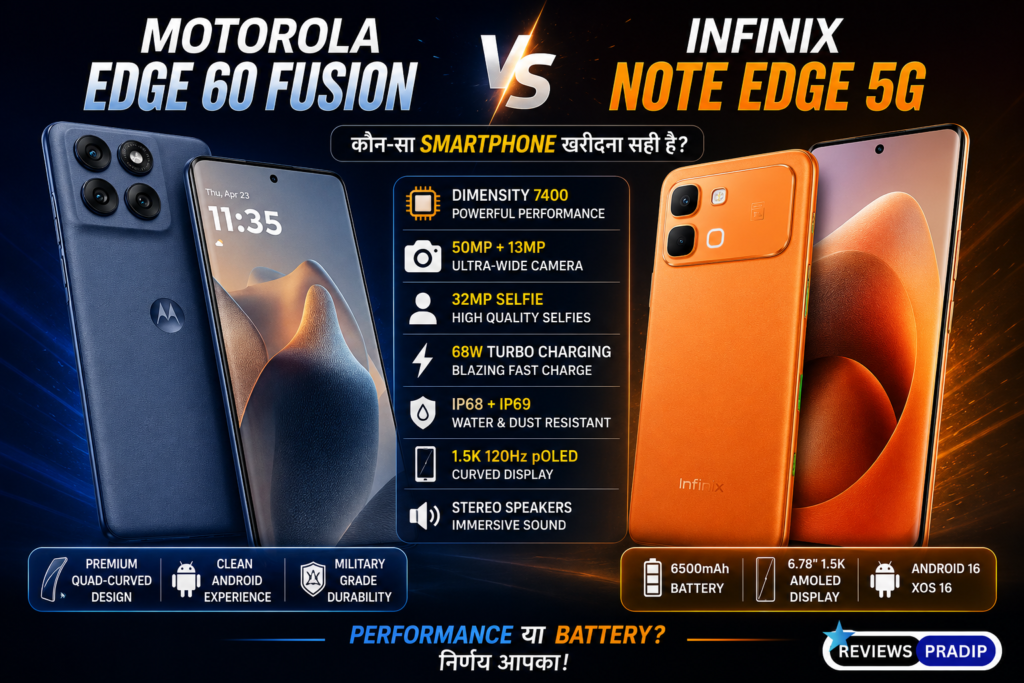 Infinix Note Edge 5G vs Motorola Edge 60 Fusion: कौन बेहतर है?