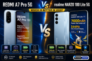 realme NARZO 100 Lite 5G vs REDMI A7 Pro 5G